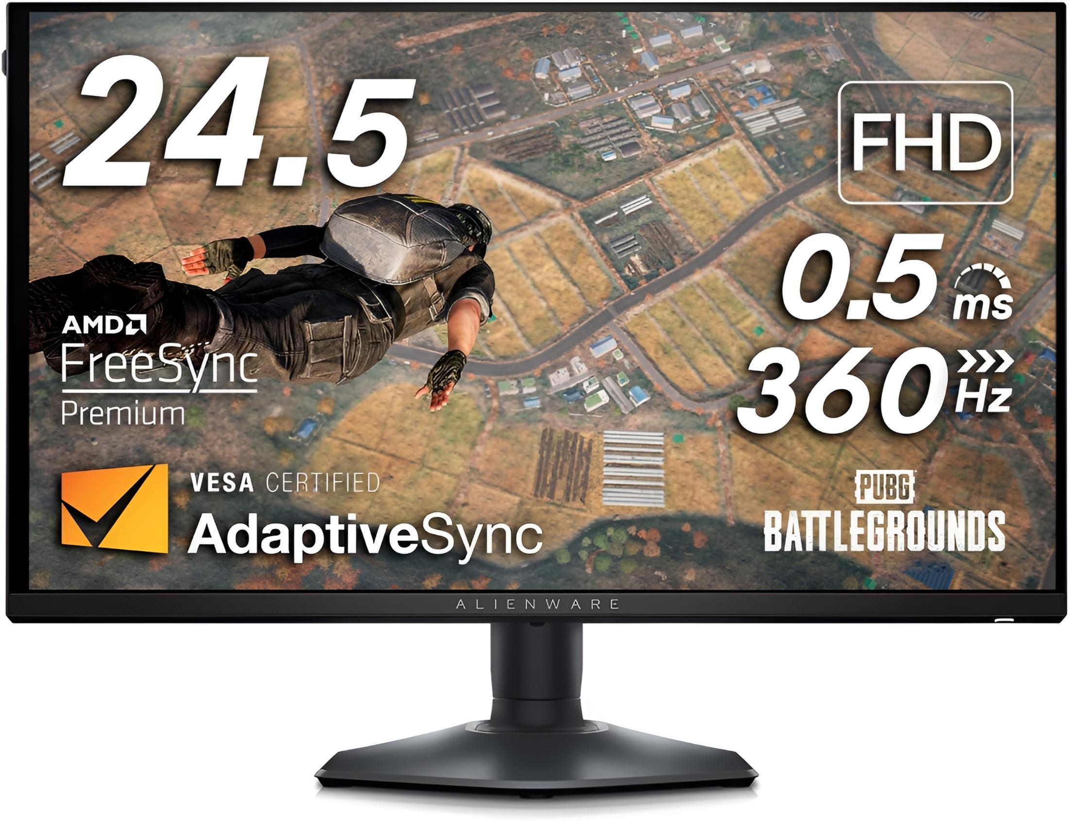 Alienware AW2523HF Gaming Monitor - 24.5-inch (1920x1080) 360Hz Display, AMD Free Sync, Height/Tilt/Swivel/Pivot Adjustability, Dark Side of The Moon