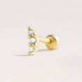 thumbnail image 2 of 18G Tiny Crystal 3A CZ  Cluster Screw Back Earrings, 2 of 2