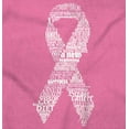thumbnail image 2 of Breast Cancer Thoughts Prayers Ribbon Women's Plus Size Graphic Tee Brisco Brands 3X, 2 of 5