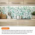 thumbnail image 4 of Unique Bargains 20Pcs Mosaic Tile Stickers, 10 x 10cm Square Wallpaper Self-Adhesive PVC Waterproof (Style 1), 4 of 6