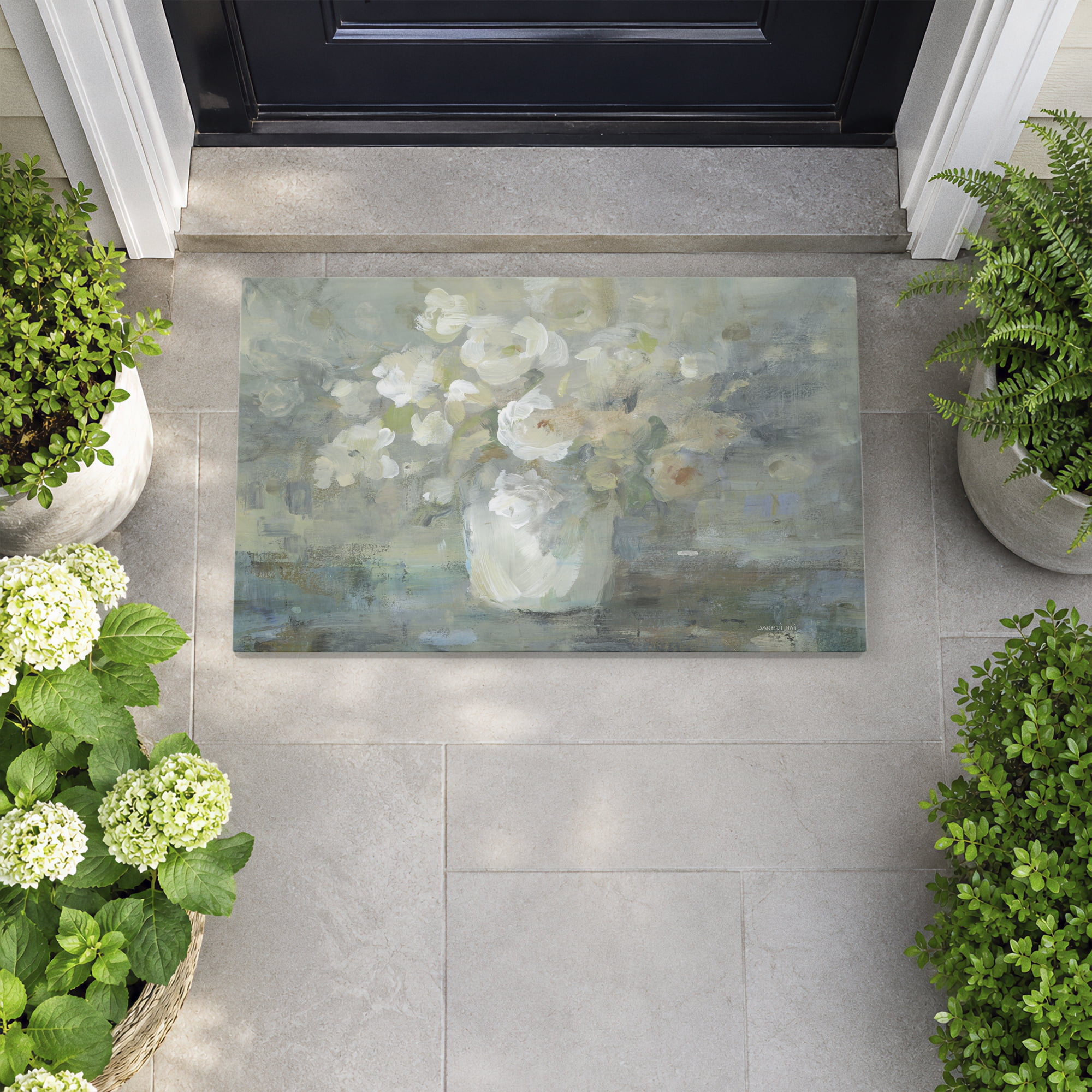 Stupell Industries Floral Memory in Soft Tones Printed Outdoor Door Floor Mat, design by Danhui Nai