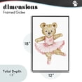 thumbnail image 4 of Stupell Industries Glam Ballerina Teddy Bear Black Framed Giclee Art, 12 x 18, by Amy Hall, 4 of 8