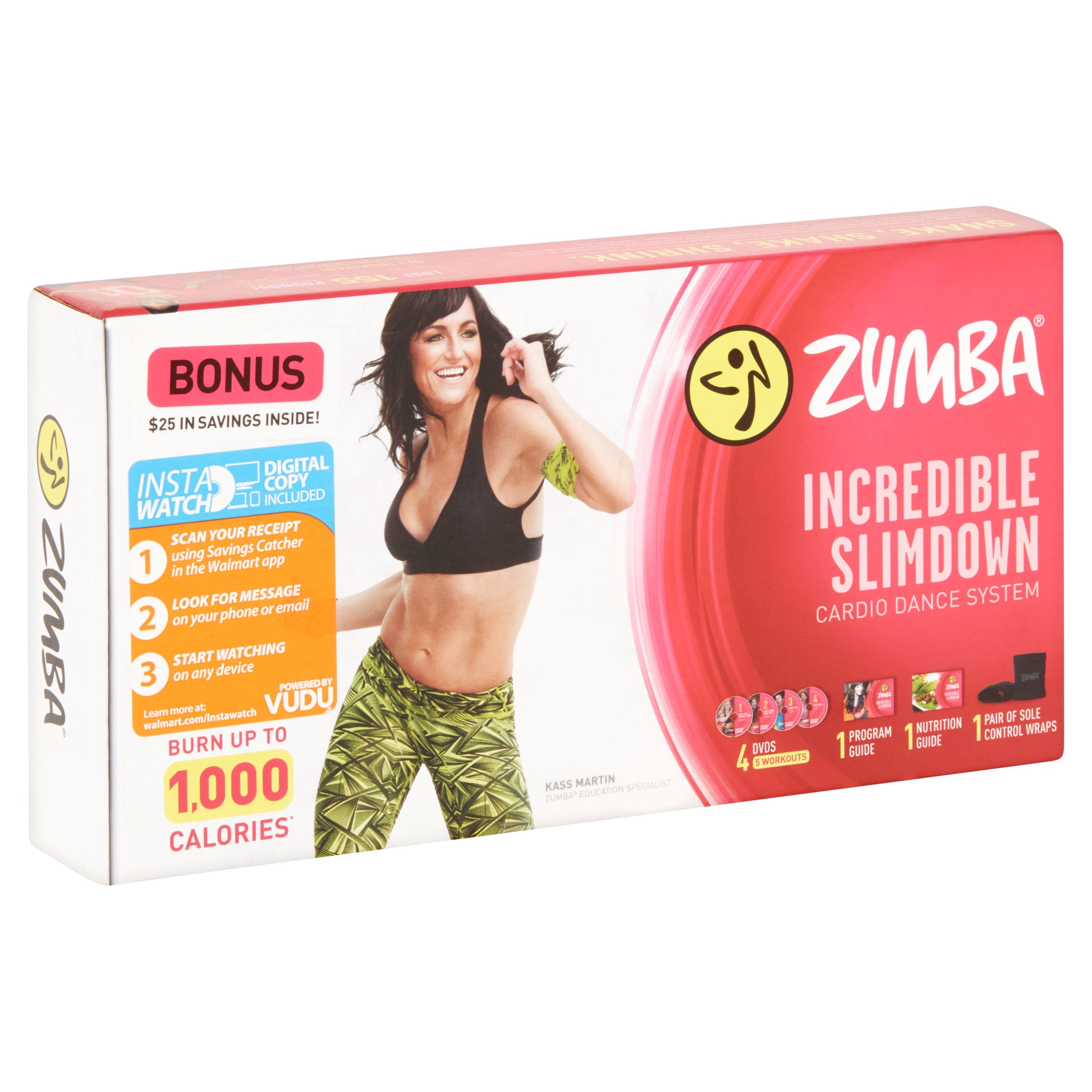 NEU* Zumba Fitness Set Incredible Slimdown Cardio Dance System 4 Dvds Stülper 