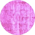 thumbnail image 1 of Ahgly Company Indoor Round Abstract Purple Modern Area Rugs, 3' Round, 1 of 4
