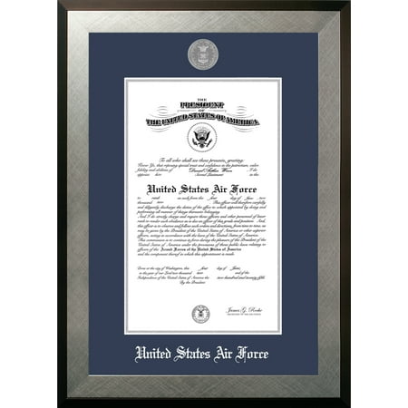 1899 Silver Certificate - Patriot Frame's Air Force 10x14 Certificate Honors Frame with Silver Medallion