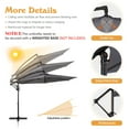 thumbnail image 7 of Sobaniilo Patio Offset Umbrella Easy Tilt Adjustment,Crank and Cross Base, Outdoor Cantilever Hanging Umbrella Market Umbrella with 8 Sturdy Ribs UV Protection, 7 of 7