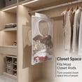 thumbnail image 7 of NOGIS Door Hanging Mesh Laundry Hamper Bag, Space Saving Corner Small Laundry Basket Dirty Clothes Hamper with Rotating Metal Hanger for Apartment, RV, Camper, Cabin, College Dorm Use(White), 7 of 7
