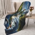 thumbnail image 3 of Gaeub Largemouth Bass Jumping Out of The Water Print Flannel Throw Blanket, Home Fleece Throw Blanket for Couch or Bed,Decorative Blankets,Lightweight Fuzzy Flannel Blanket-60"x50", 3 of 6