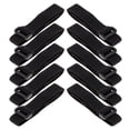 thumbnail image 1 of 10pcs Negro Cable Adhesivo Autoadhesivo Reutilizable Ajustable de Ganchos y Bucles, 1 of 9