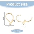 thumbnail image 2 of 100pcs 304 Stainless Steel Leverback Earring Findings with Loop Real 24K golden Plated 15.5x10x1.5mm Hole: 1.5mm, 2 of 9