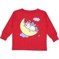 thumbnail image 3 of Inktastic Unicorn Moon Girls Long Sleeve Toddler T-Shirt, 3 of 5