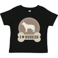 thumbnail image 3 of Inktastic Husky Dog Gift I Love Huskies Boys or Girls Toddler T-Shirt, 3 of 5