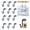 Black, variant on Clothes Hanger Connector Hooks, 36PCS, Clothes Hanger Organizer Mini Space Saving Extender Cascading Connection Hooks for Wooden Metal Plastic Hangers (Silver)