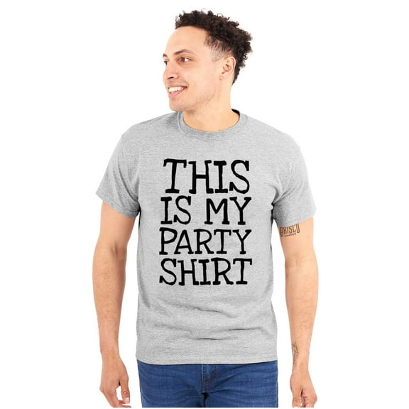 Funny This Is My Party Shirt Humor Plus Size Crewneck Graphic Tee Shirt Brisco Brands 2X