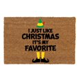 thumbnail image 1 of Felpudo navideño para interior y exterior, resistente a la suciedad, de perfil bajo, duradero y lavable, absorbe el agua, antideslizante, para puerta de entrada, alfombra de terciopelo de cristal,, 1 of 4