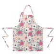 thumbnail image 2 of Pioneer Flower Floral Print Pattern Apron for Women and Men, Cotton Linen Waterproof with Pockets, Adjustable, 33x27 Inch for Kitchen, Gardening, BBQ, Salon, 2 of 6