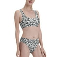 thumbnail image 4 of High Waisted Bikini Sets For Women, Camouflage Grey Swimsuits Tummy Control, Two Pieces Bathing Suit, 4 of 8