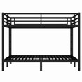 thumbnail image 5 of Black Metal California King over California King Bunk Bed for Teens and Adults, Space-Saving & Noise Reduced, 5 of 7