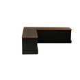 thumbnail image 3 of Linon Romero Casual Wood Corner Dining Breakfast Nook with Storage, Black/Walnut, 3 of 19