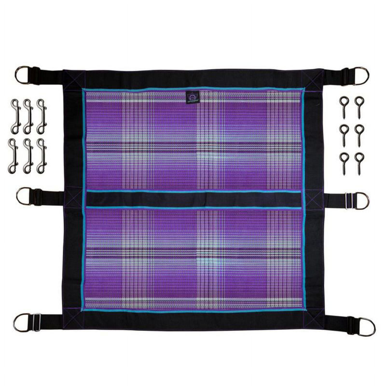 Kensington Stall Door Guard Lavender Mint Plaid