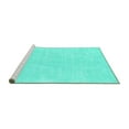 thumbnail image 2 of Ahgly Company Machine Washable Indoor Rectangle Solid Turquoise Blue Modern Area Rugs, 5' x 7', 2 of 4