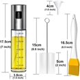 thumbnail image 2 of Pack of 2 oil sprayer bottles - glass bottle vinegar dispenser - with scale, with pastry brush, cleaning brush and oil funnel (100ML), 2 of 5