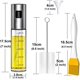 thumbnail image 2 of Pack of 2 oil sprayer bottles - glass bottle vinegar dispenser - with scale, with pastry brush, cleaning brush and oil funnel (100ML), 2 of 5