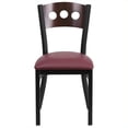 thumbnail image 4 of Flash Furniture Hercules Chaise de Restaurant Rembourrée en Noyer et Bordeaux, 4 of 4