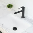 thumbnail image 1 of Stylish Single Handle Matte Black Bathroom Faucet Height 6" B-108N, 1 of 12