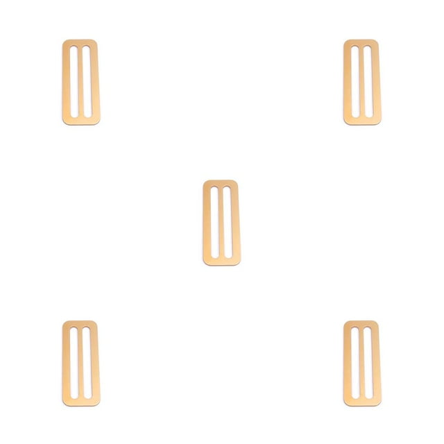ZLight Weight Belt Slide Keeper Dive Fittings Holder Buckles Small Aluminum Scuba Diving Webbing Harness Retainer Tool Golden 5Set