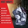 thumbnail image 2 of Defy Knee Wrap for Weightlifting, Muay, Thai MMA, Elastic Bandages for Men and Women, Pack of 2, 72 Inch - Grey Camo, 2 of 6