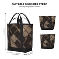 thumbnail image 2 of Large Capacity Insulated Tote Bag16.1×13.4×7.5in Thermal Insulation And Easy To Clean Strong Bearing Capacity Can Be Reused Argyle Plaid Brown_17043_2, 2 of 8