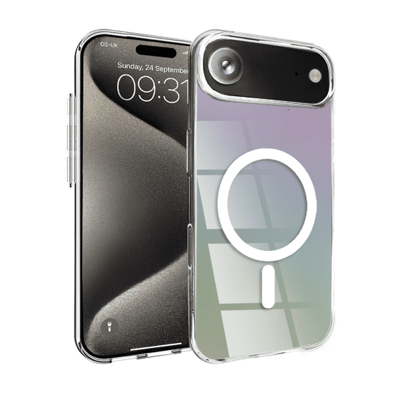 Entronix [Magnetic] Case Compatible with iPhone 17 Air - Holo Rainbow Clear
