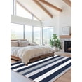 thumbnail image 2 of Dark Blue Area Rug for Bedroom 2.7x5 Ft and Grey Striped Abstract Minimalist Stripes Super Soft fuzzy Throw Rug Non-Slip Fluffy Plush Indoor Floor Carpet for Living Room Nursery Home Decor, 2 of 8