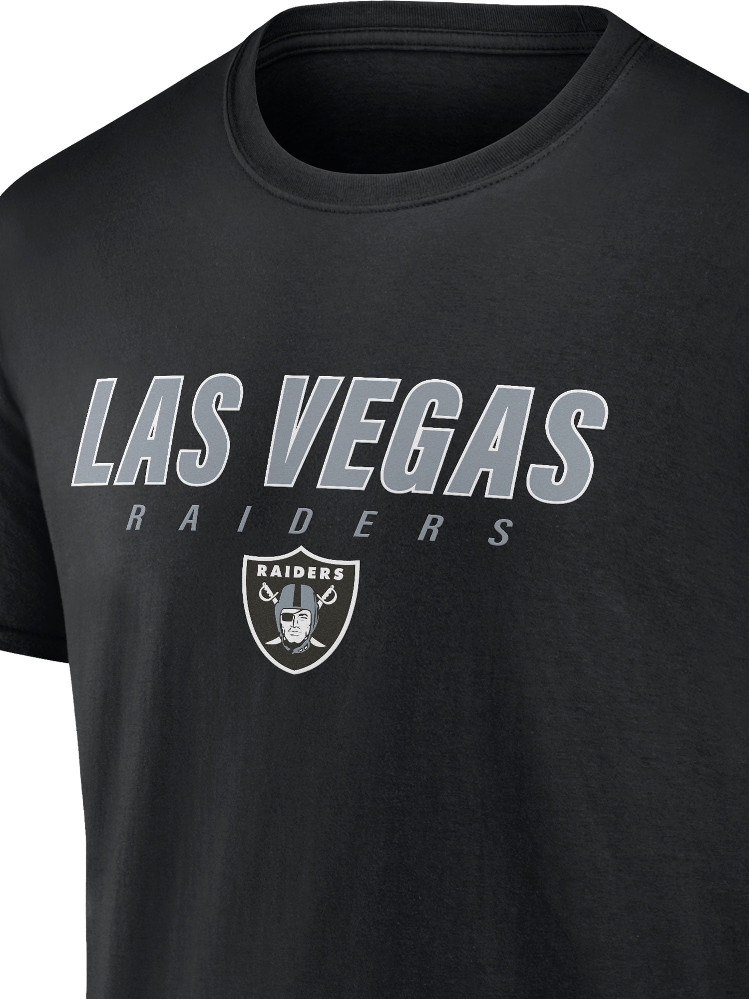 NFL Las Vegas Raiders Men's Cotton Black Short Sleeve T-Shirt