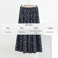 thumbnail image 3 of WRKEKC Flowy Skirts for Women Boho Floral Print Elastic Waist Beach Skirt with Ruffle Trim and Lightweight, 3 of 5