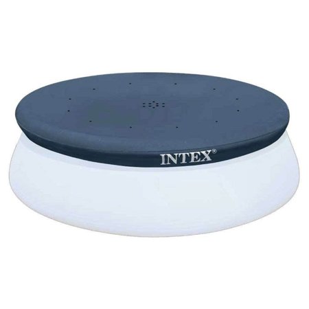 Intex 10 Ft Easy Set Round Above Ground Pool Vinyl Debris Cover  Blue (Open Box)