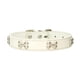 thumbnail image 1 of Methold Collar de perro elegante con hebillas ajustables y collar de perro con forma de hueso fácil de limpiar para perro Suministros para perros blanco S, 1 of 6