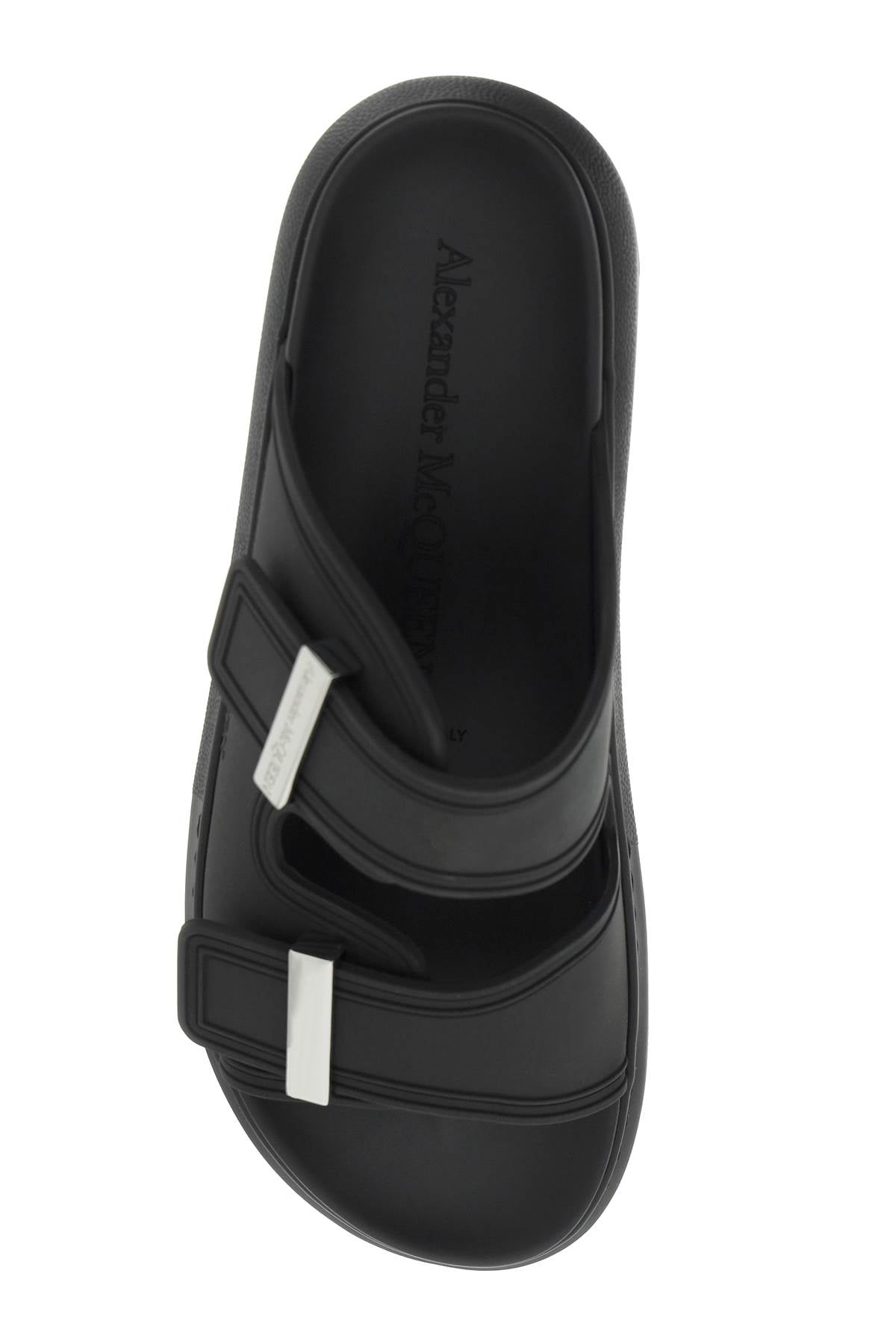 Alexander McQueen Hybrid Buckled Rubber Sandals Black Pink (Women's)