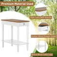 thumbnail image 5 of Vicamelia Narrow Entryway Table with Drawer, Open Shelf Nightstand for Living Room Bedroom Office, White, 5 of 7