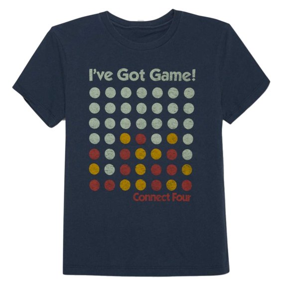 Boys Blue Family Game Night T-Shirt Connect Four Shirt X-Small (4-5)