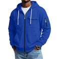 thumbnail image 3 of Nestiefly Cargo Hoodies For Men Zip Up Hooded Sweatshirt Athletic Jackets Lightweight Long Sleeve Jacket With Pockets Blue M, 3 of 8