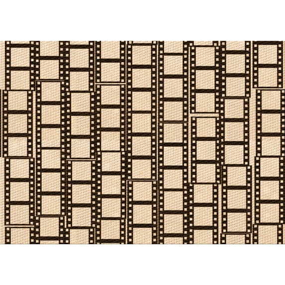 Ahgly Company Machine Washable Indoor Rectangle Transitional Deep Peach Orange Area Rugs, 3' x 5'