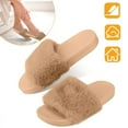 thumbnail image 4 of Women's Faux Fur Open Toe Slipper Slides, 4 of 6