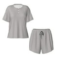 thumbnail image 4 of Picia Gary Pajamas Sets for Women Soft Short-Sleeved Pjs with Lounge Shorts Two Piece Sleepwear-Small, 4 of 9