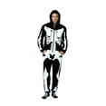 thumbnail image 3 of Prestigez Mens Family Skeleton Onesie Pajama Costume Union Suit Sleepwear With Hood, Mask, And Socks, White - Skeleton, Size: Men - L, 3 of 7