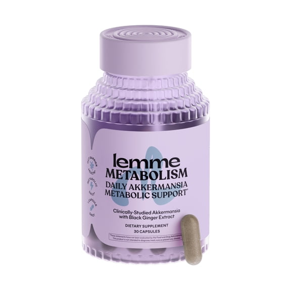 Lemme Metabolism Capsules, Clinically-Studied Akkermansia MucT® with Chromium & Black Ginger Extract to Support Metabolic Health, Gut Barrier Integrity, 30 Count