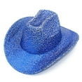 thumbnail image 4 of Fashionable Sparkly Sequins Cowboy Hat For Stage Performance Party Festival Celebration Events Cool Fedora Show, 4 of 4