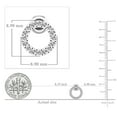thumbnail image 5 of Dazzlingrock Collection Round White Diamond Hollow Circle Screwback Stud Earrings for Women (0.33 ctw, Color I-J, Clarity I2-I3) in 925 Sterling Silver, 5 of 6