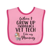 Inktastic Vet Tech Mom Veterinary Technician Girls Baby Bib